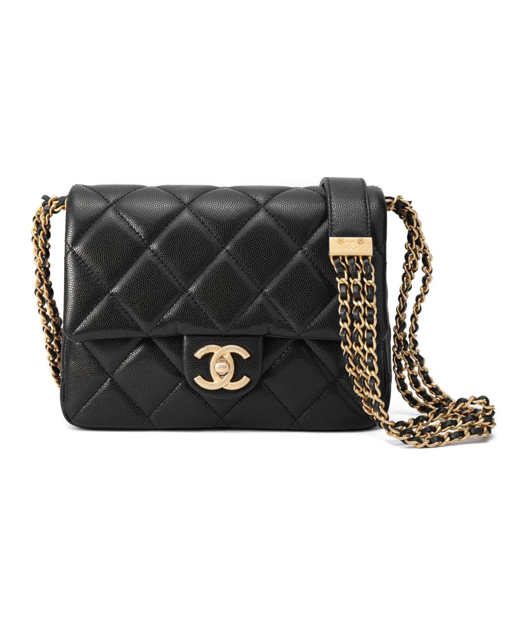 CHANEL Черная кожаная сумка через плечо, фото 1