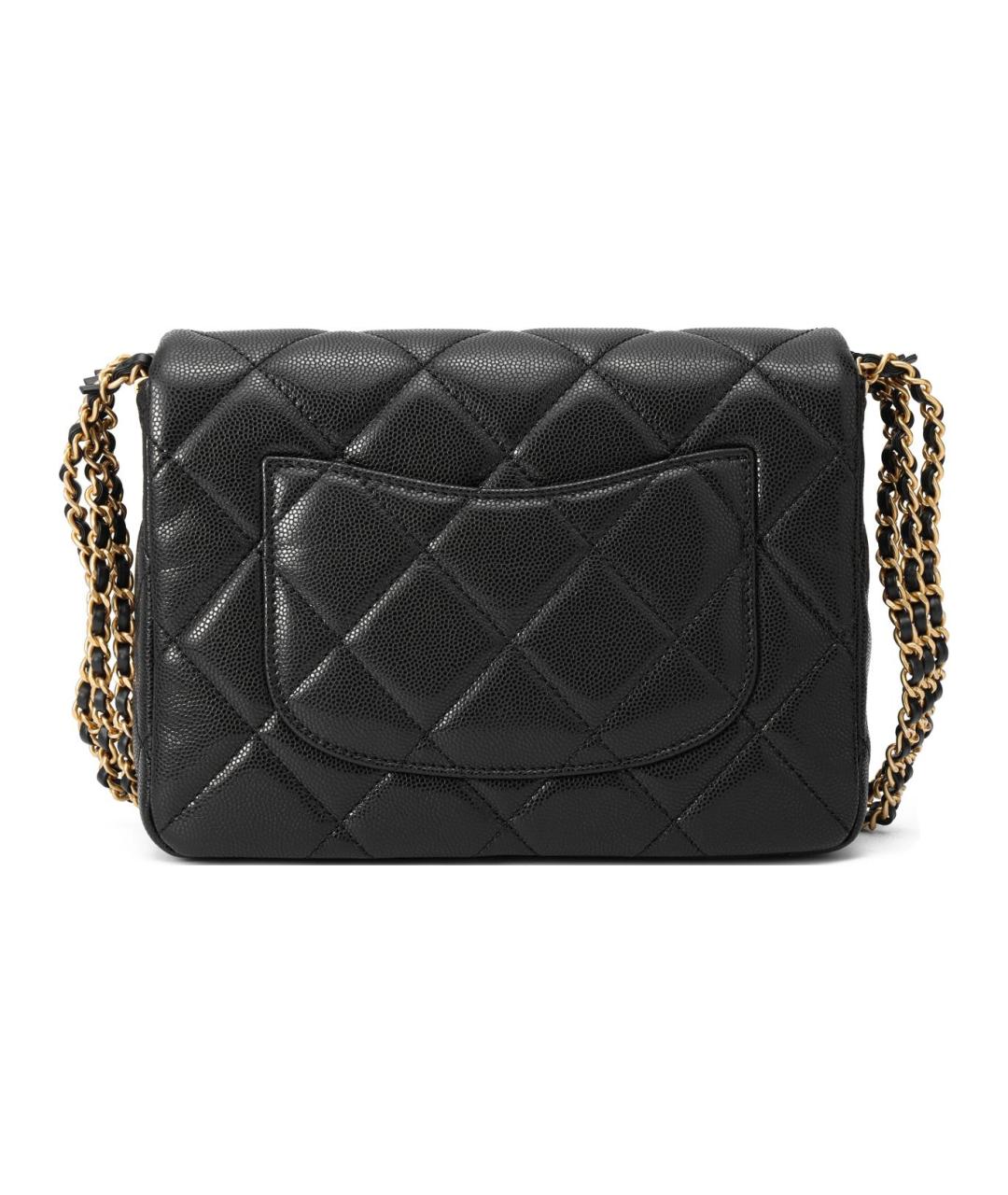 CHANEL Черная кожаная сумка через плечо, фото 3