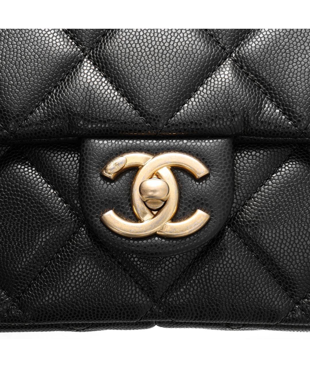 CHANEL Черная кожаная сумка через плечо, фото 5