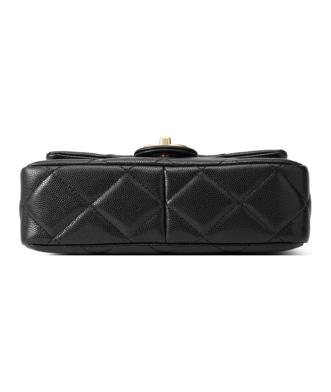 CHANEL Черная кожаная сумка через плечо, фото 4