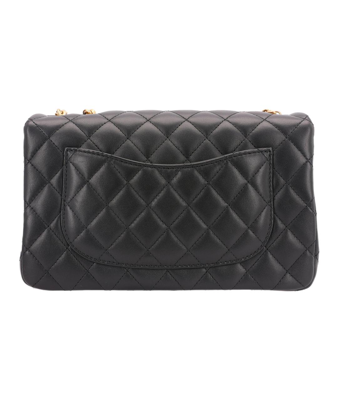 CHANEL Черная кожаная сумка через плечо, фото 3