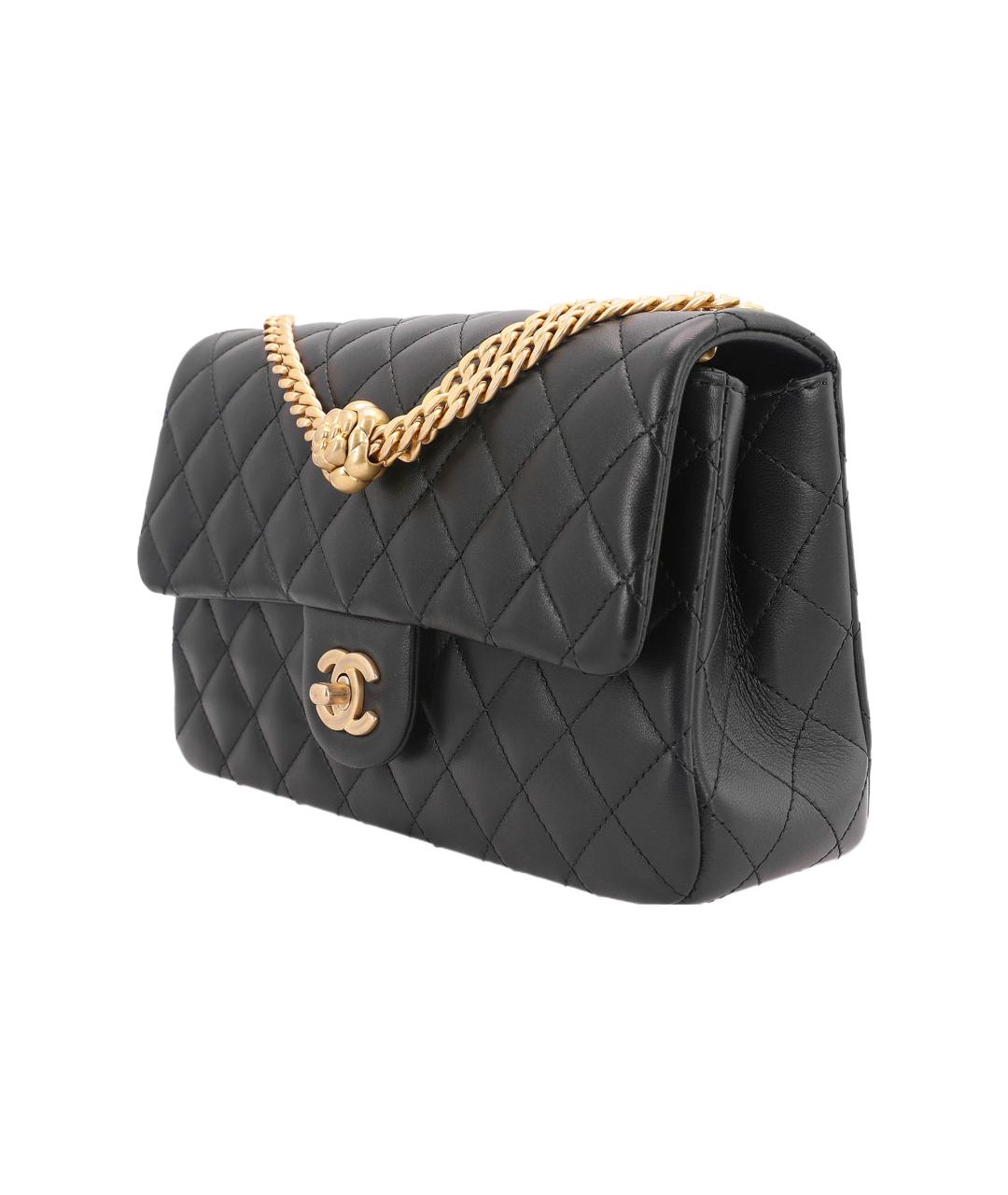 CHANEL Черная кожаная сумка через плечо, фото 2