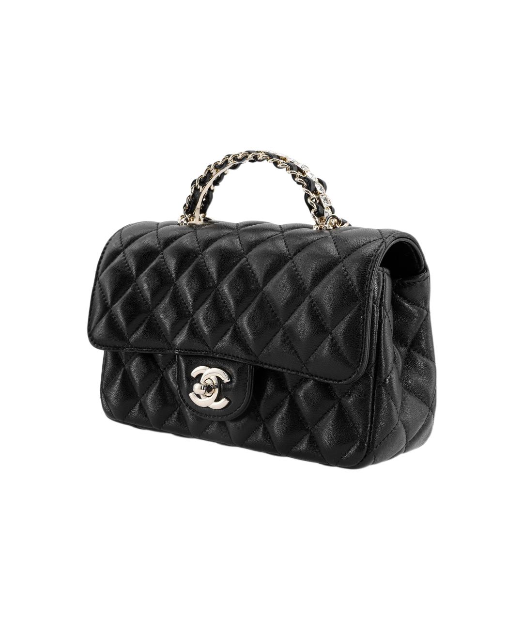 CHANEL Черная кожаная сумка через плечо, фото 2