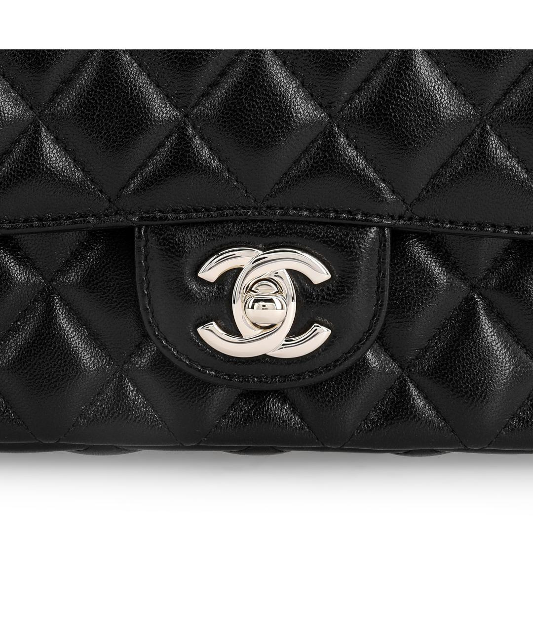CHANEL Черная кожаная сумка через плечо, фото 5