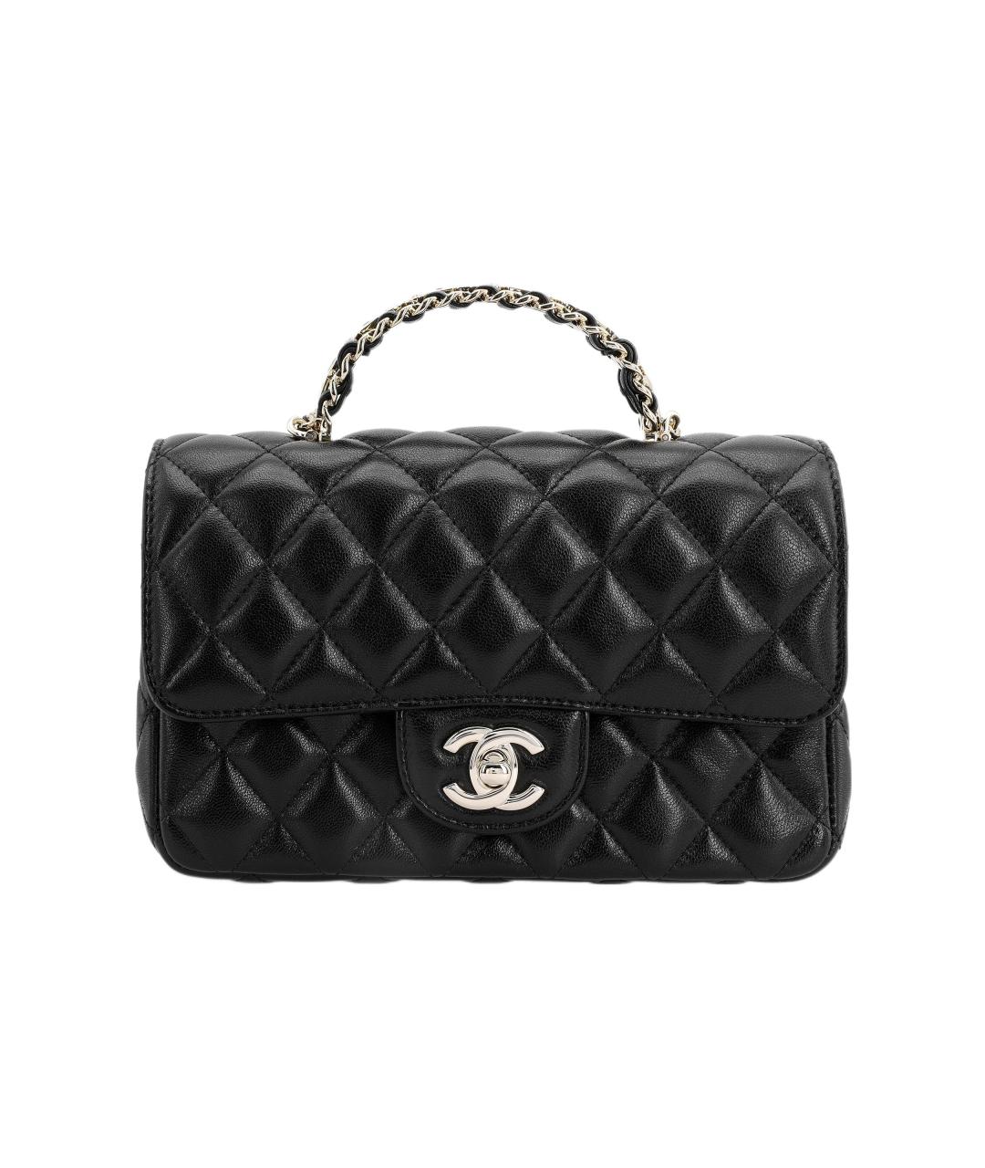 CHANEL Черная кожаная сумка через плечо, фото 1
