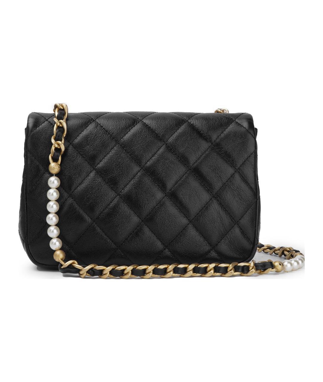 CHANEL Черная кожаная сумка через плечо, фото 3