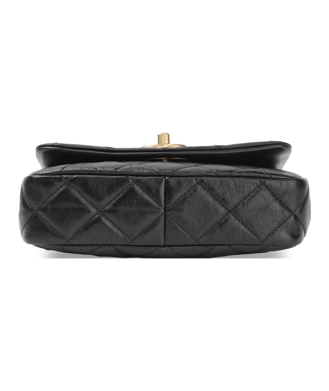 CHANEL Черная кожаная сумка через плечо, фото 4