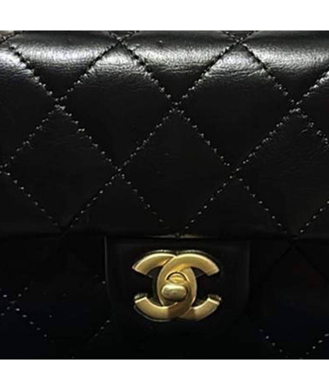 CHANEL Черная кожаная сумка через плечо, фото 3