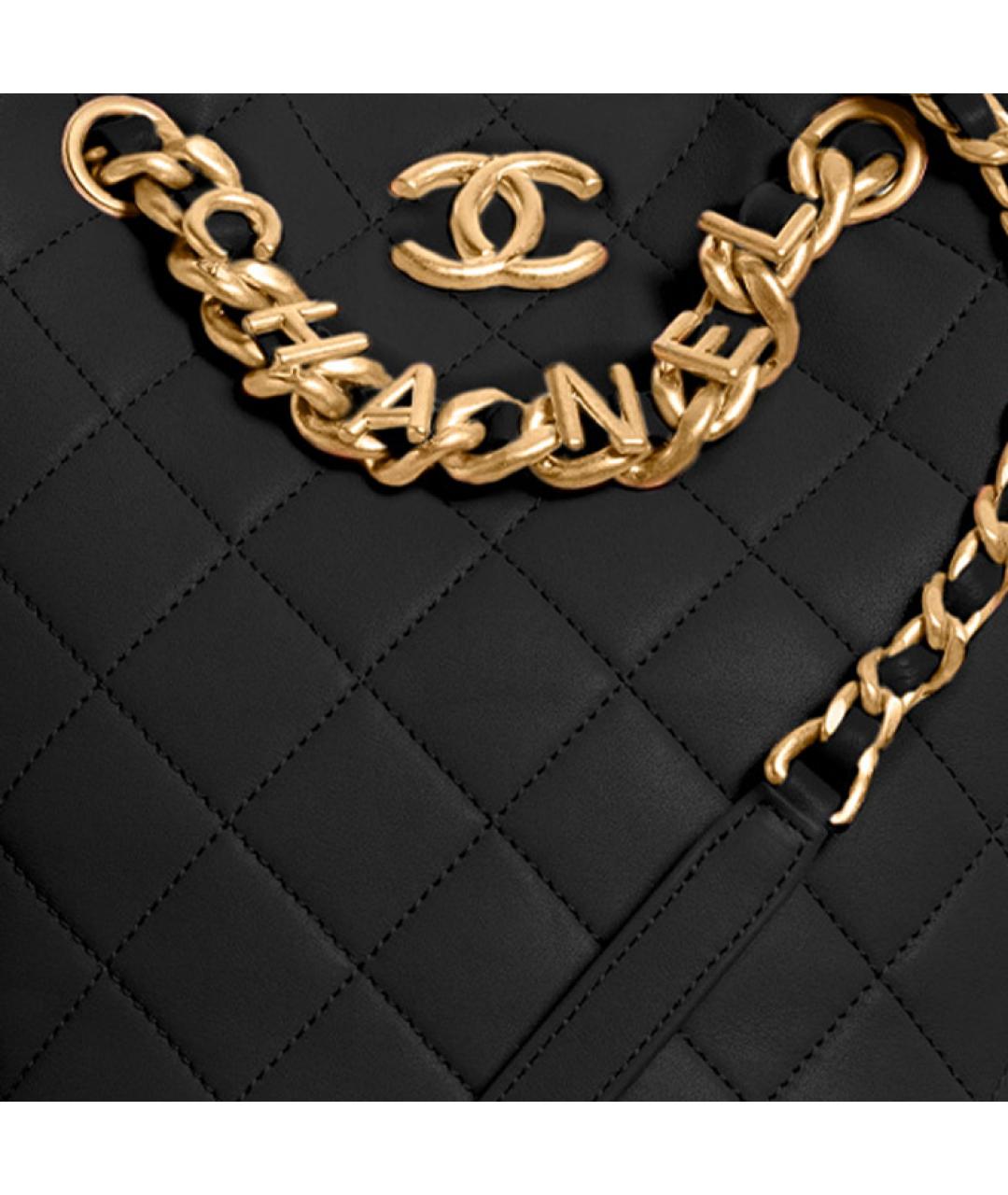 CHANEL Черная кожаная сумка через плечо, фото 4