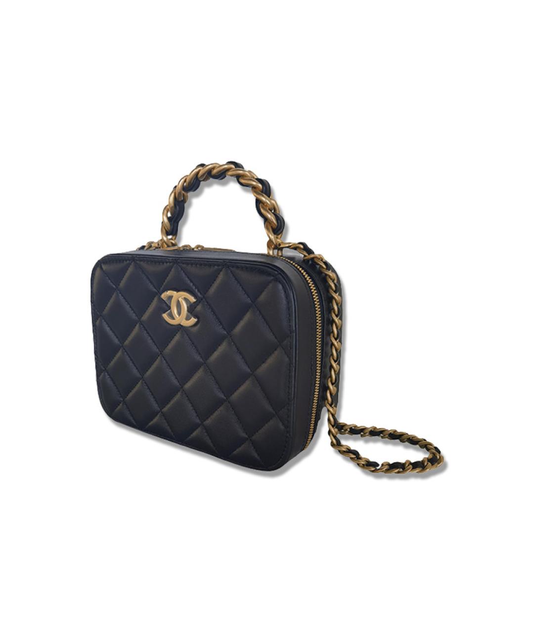 CHANEL Черная кожаная сумка через плечо, фото 2