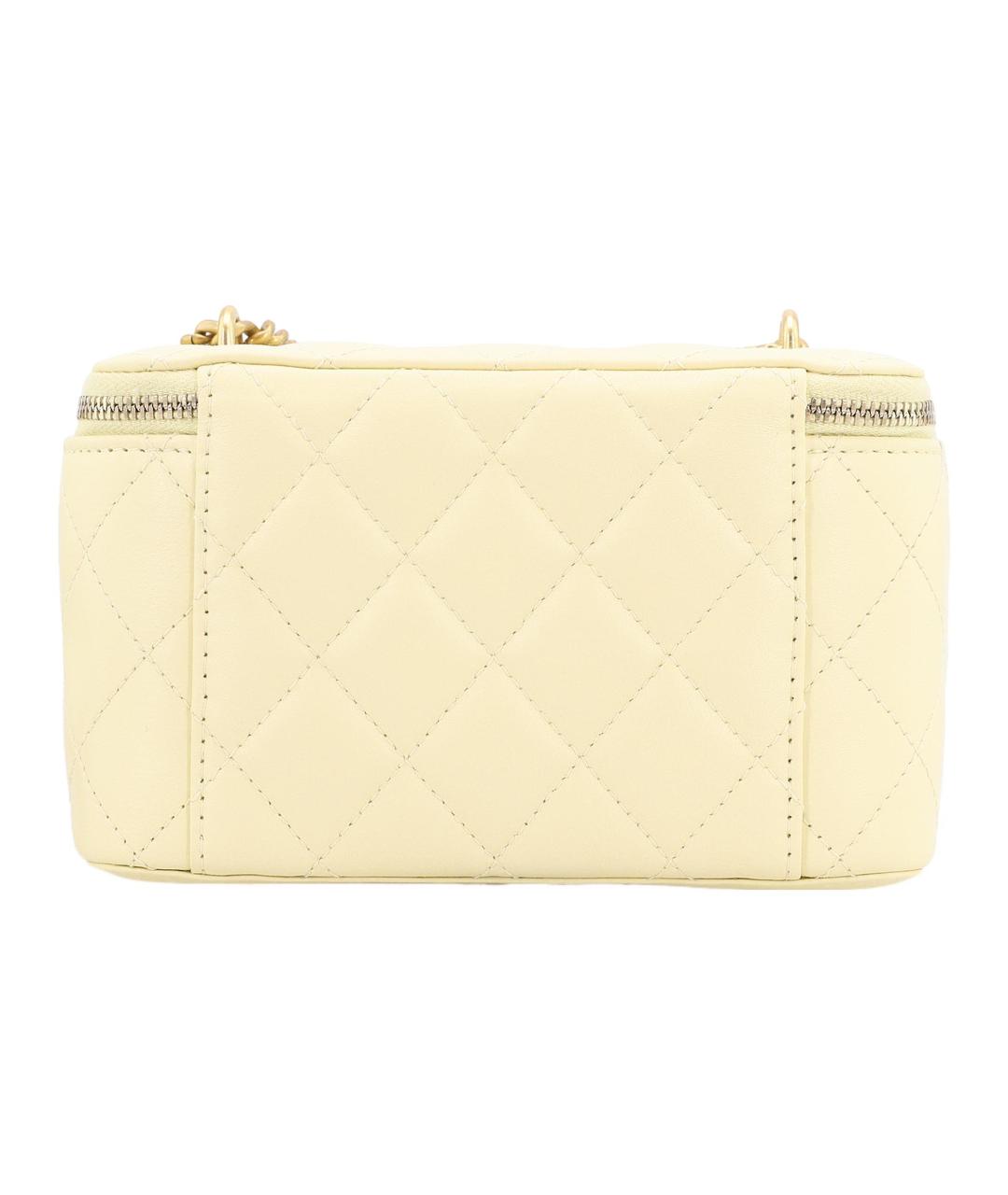 CHANEL Желтая кожаная сумка через плечо, фото 3
