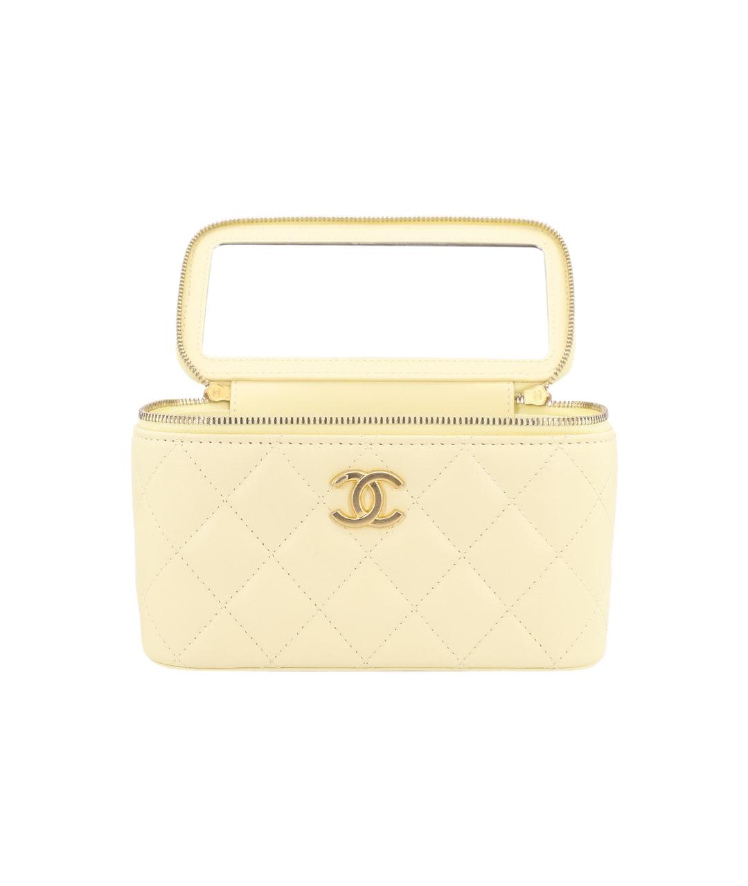 CHANEL Желтая кожаная сумка через плечо, фото 5