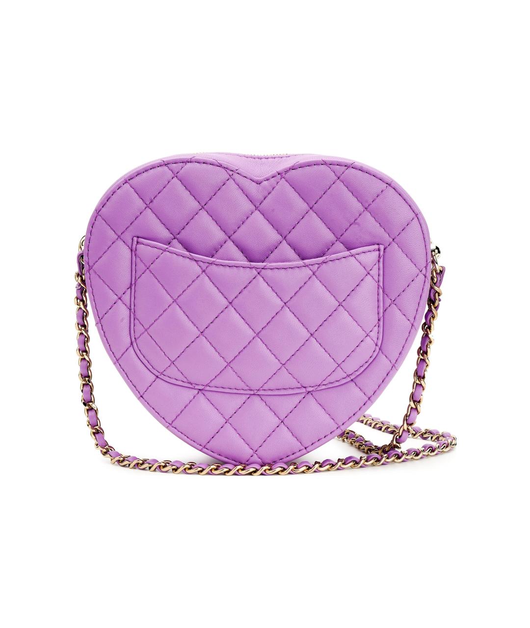 CHANEL Фиолетовая кожаная сумка через плечо, фото 3