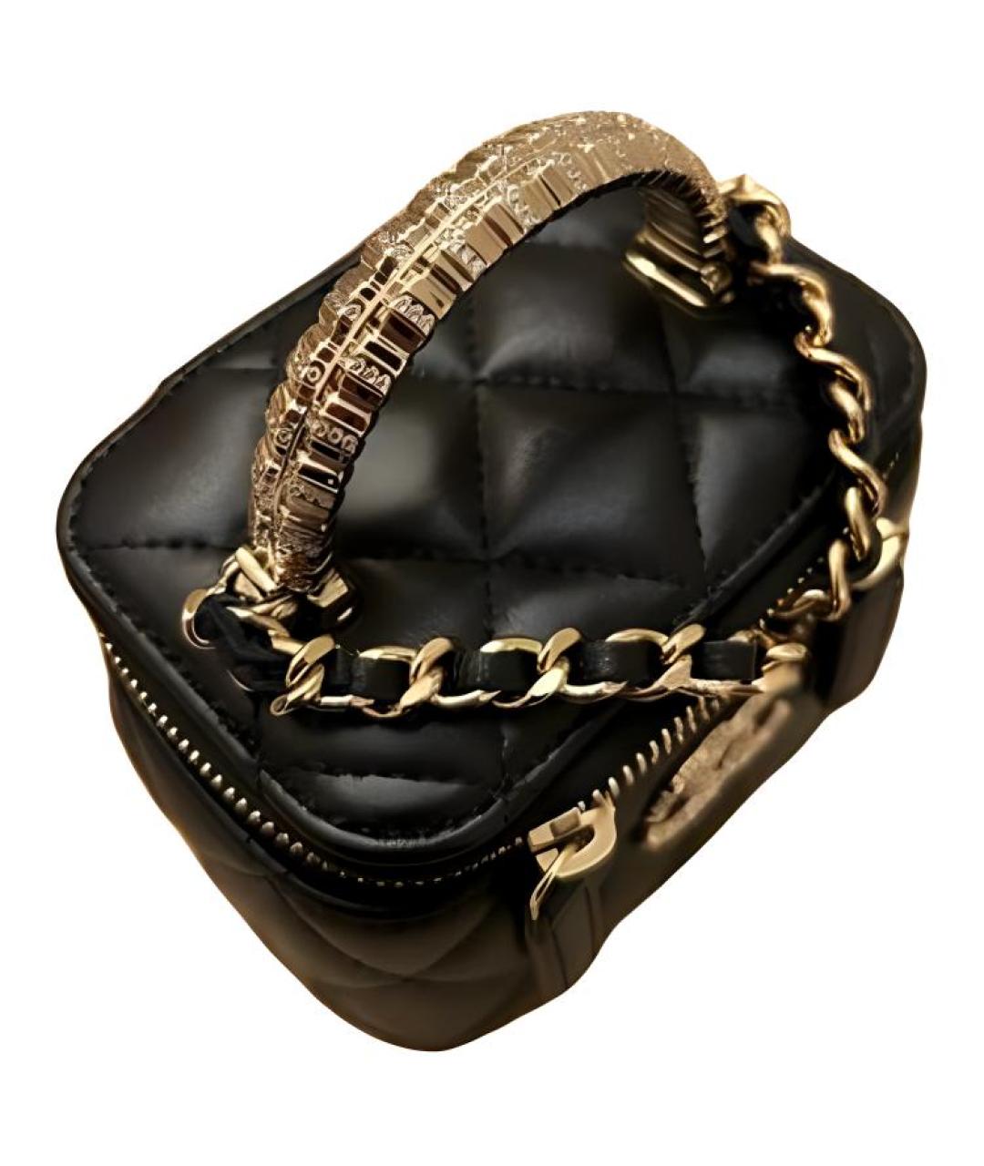 CHANEL Черная кожаная сумка через плечо, фото 2