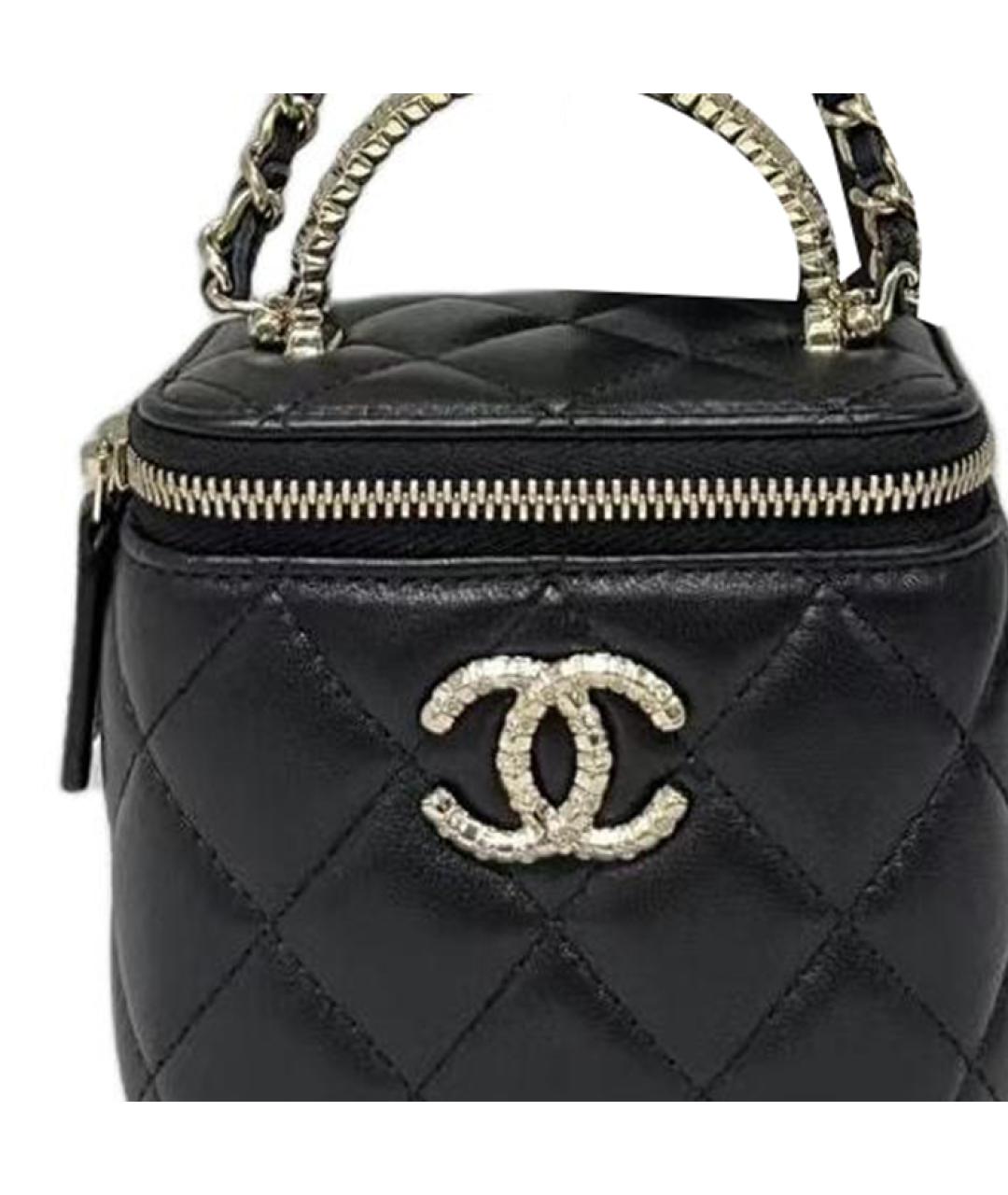 CHANEL Черная кожаная сумка через плечо, фото 3