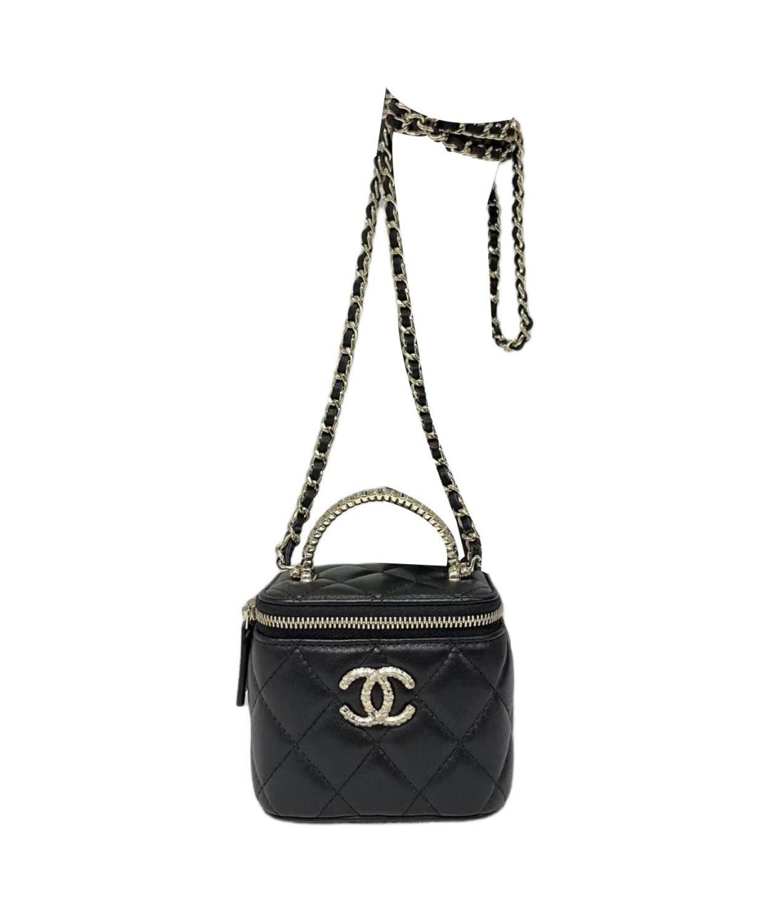 CHANEL Черная кожаная сумка через плечо, фото 1