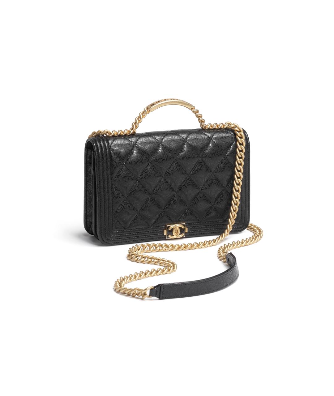 CHANEL Черная кожаная сумка через плечо, фото 2