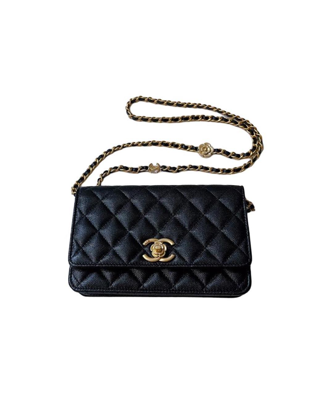 CHANEL Черная кожаная сумка через плечо, фото 1