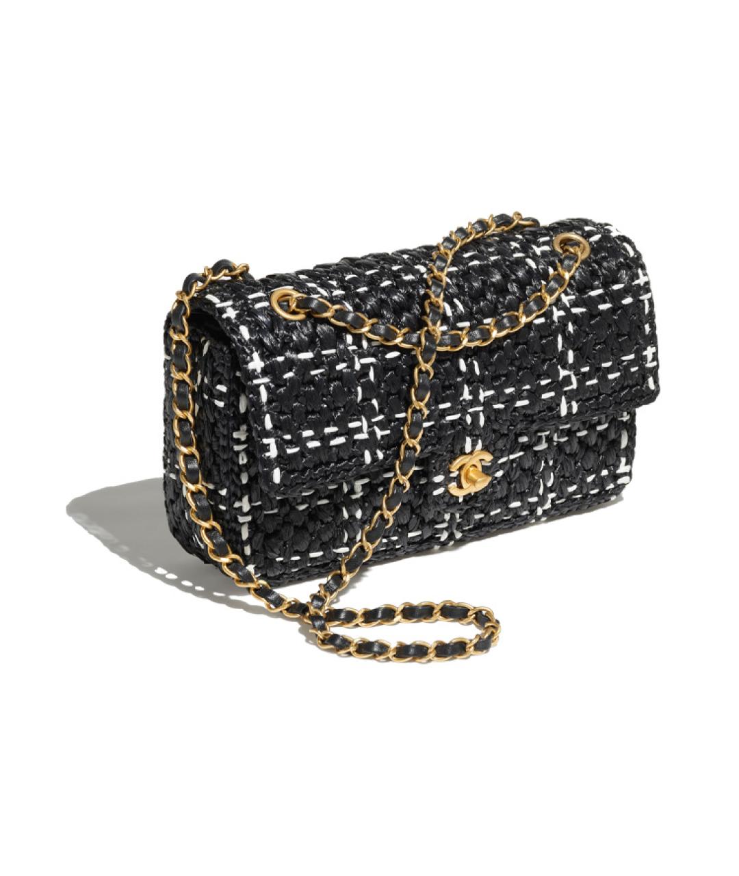 CHANEL Черная твидовая сумка через плечо, фото 2