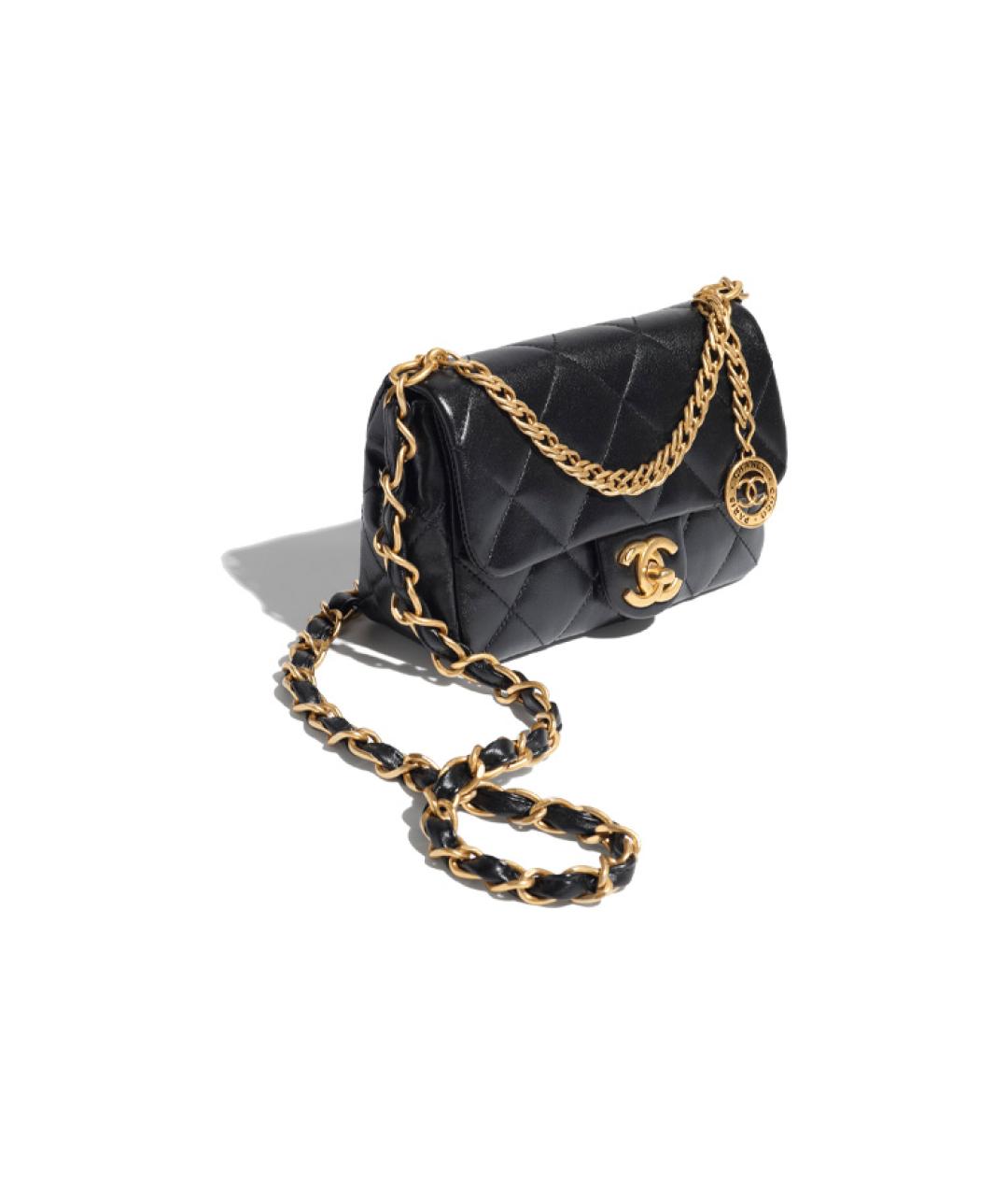 CHANEL Черная кожаная сумка через плечо, фото 2