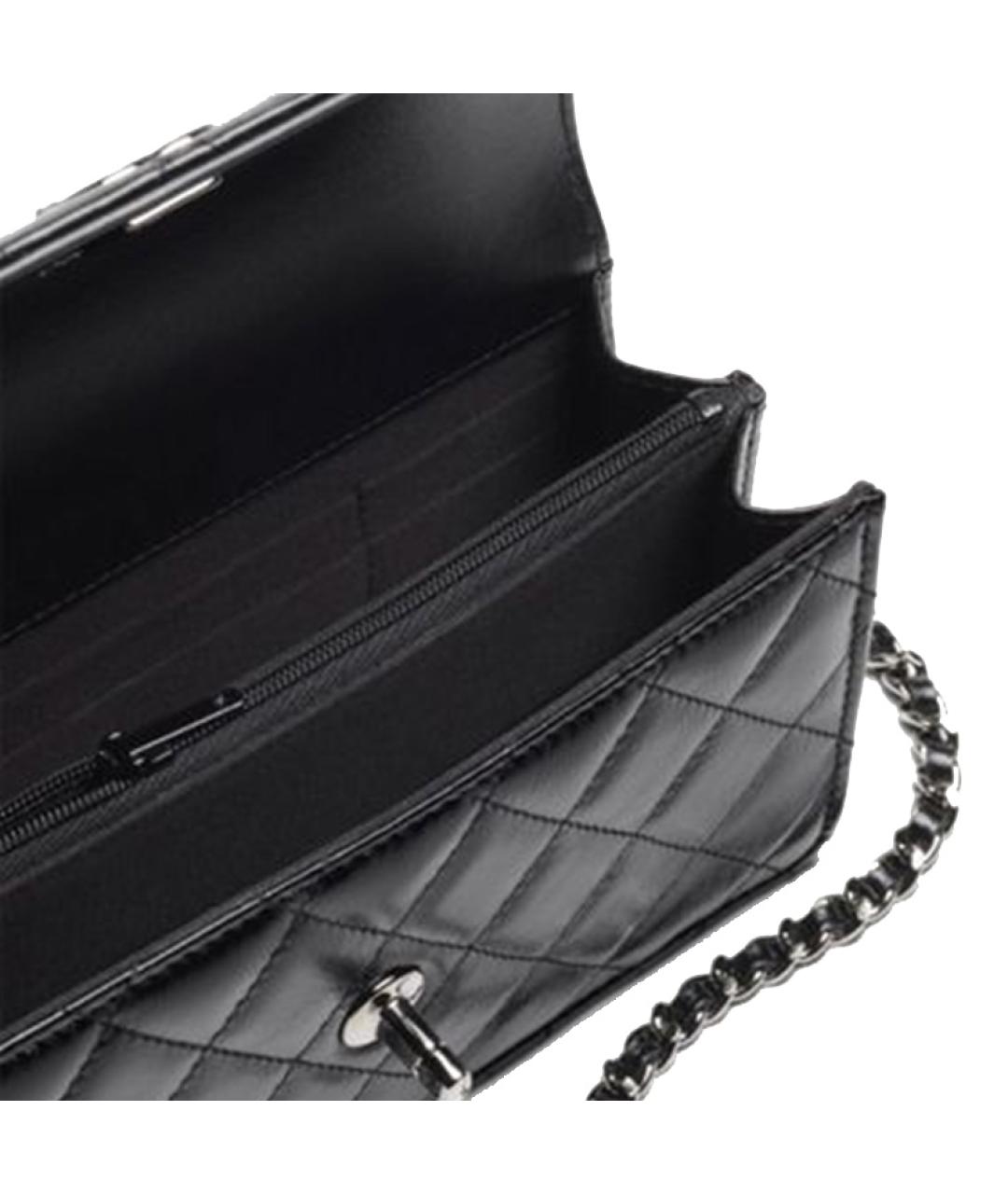 CHANEL Черная кожаная сумка через плечо, фото 5