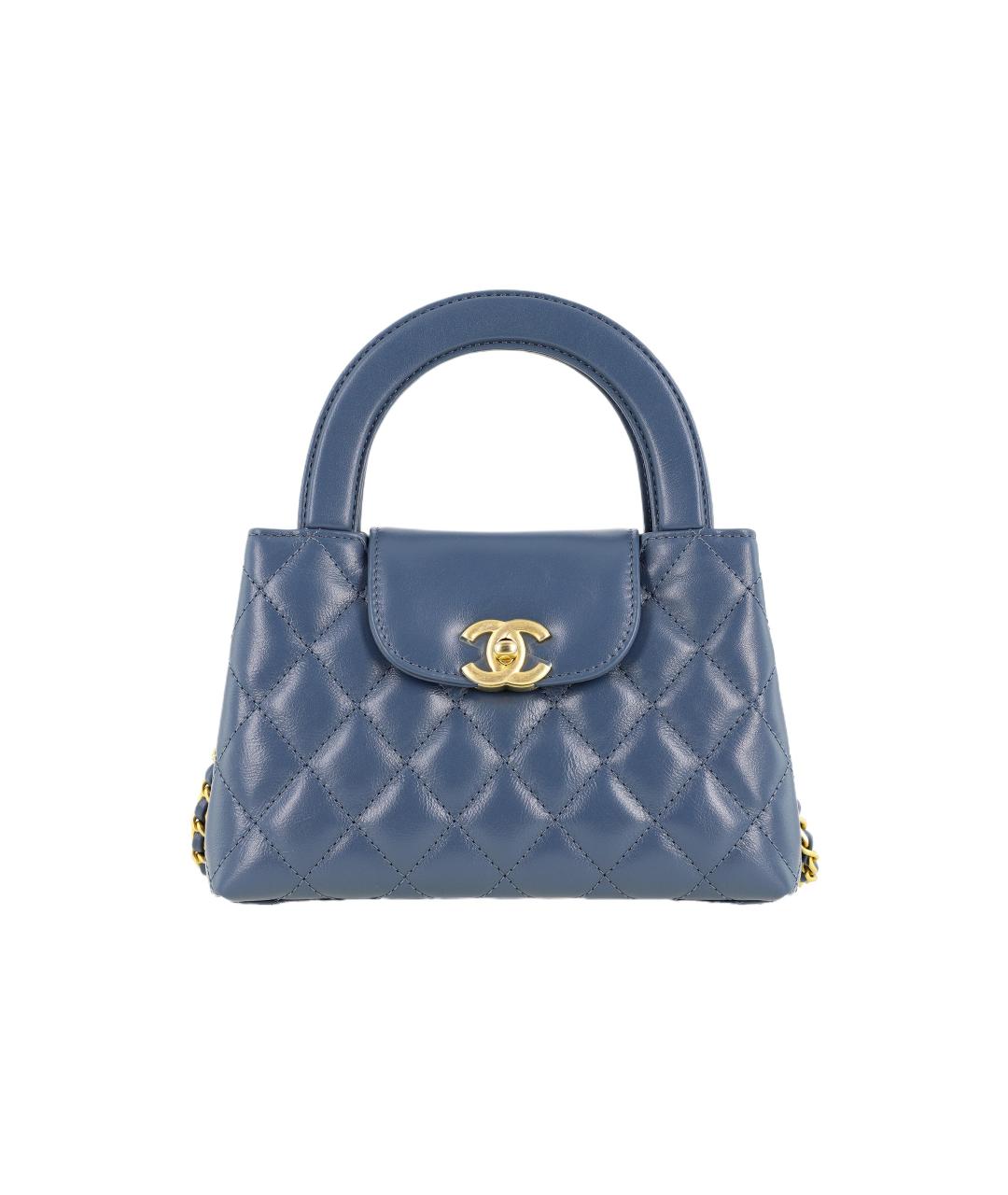 CHANEL Синяя кожаная сумка через плечо, фото 1