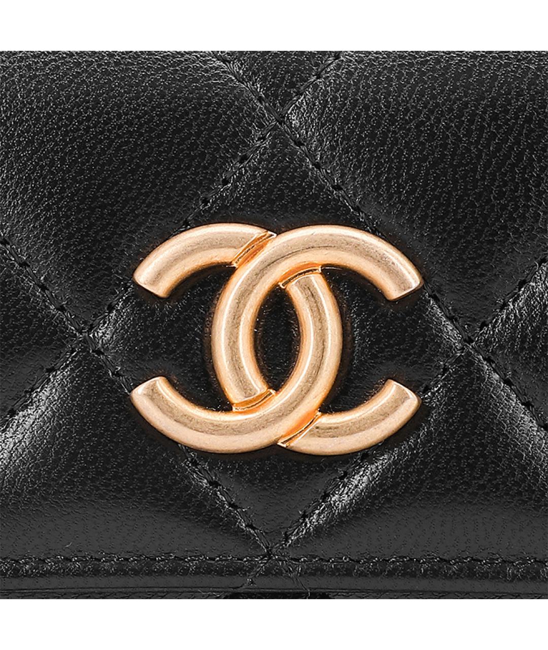 CHANEL Черная кожаная поясная сумка, фото 4