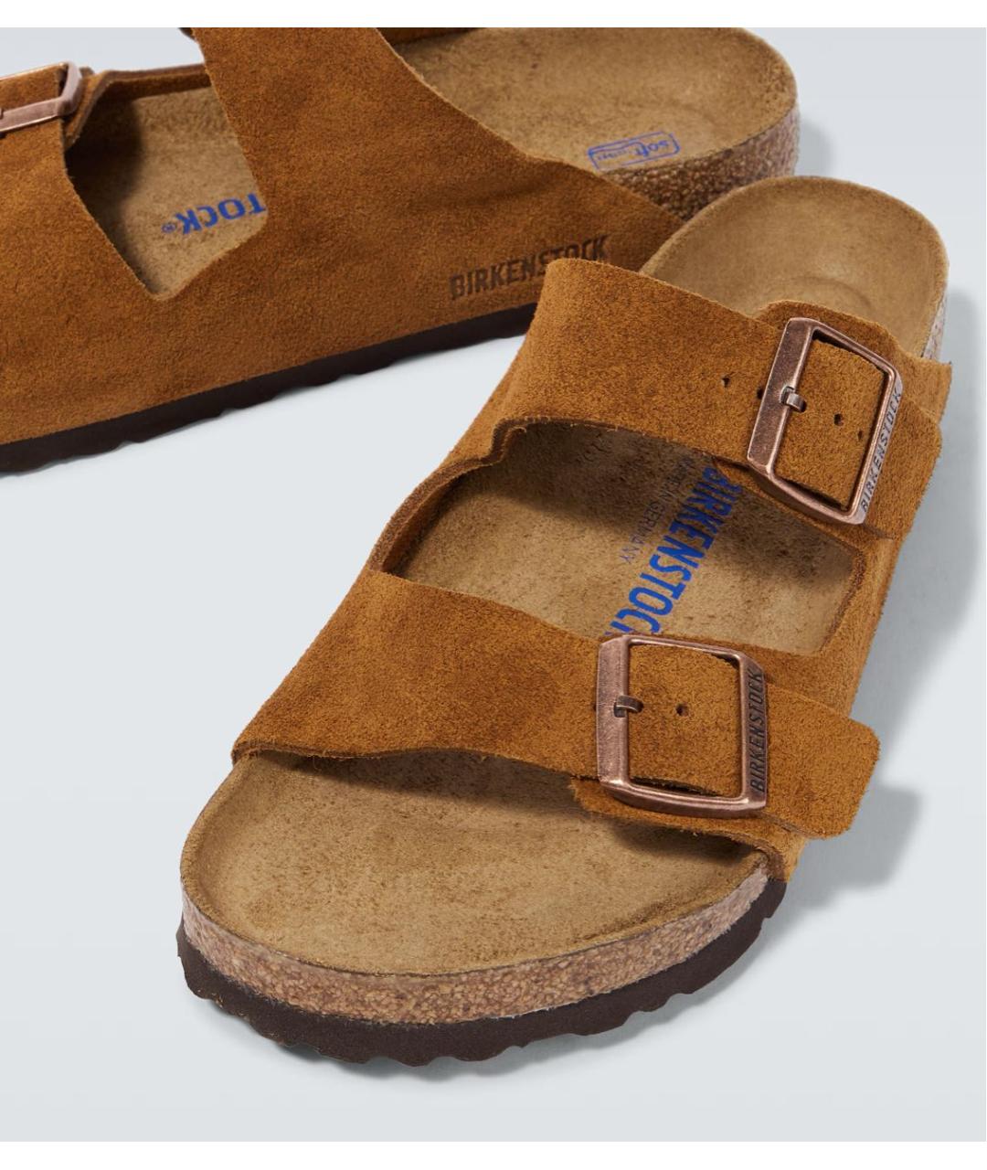 BIRKENSTOCK Коричневые кожаные сандалии, фото 2