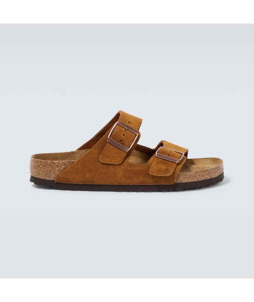 BIRKENSTOCK Коричневые кожаные сандалии, фото 6