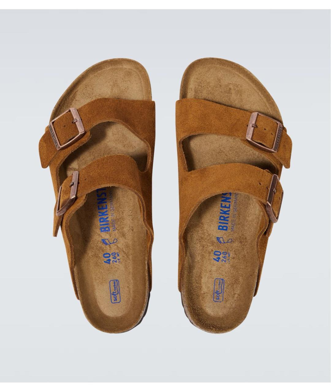 BIRKENSTOCK Коричневые кожаные сандалии, фото 3