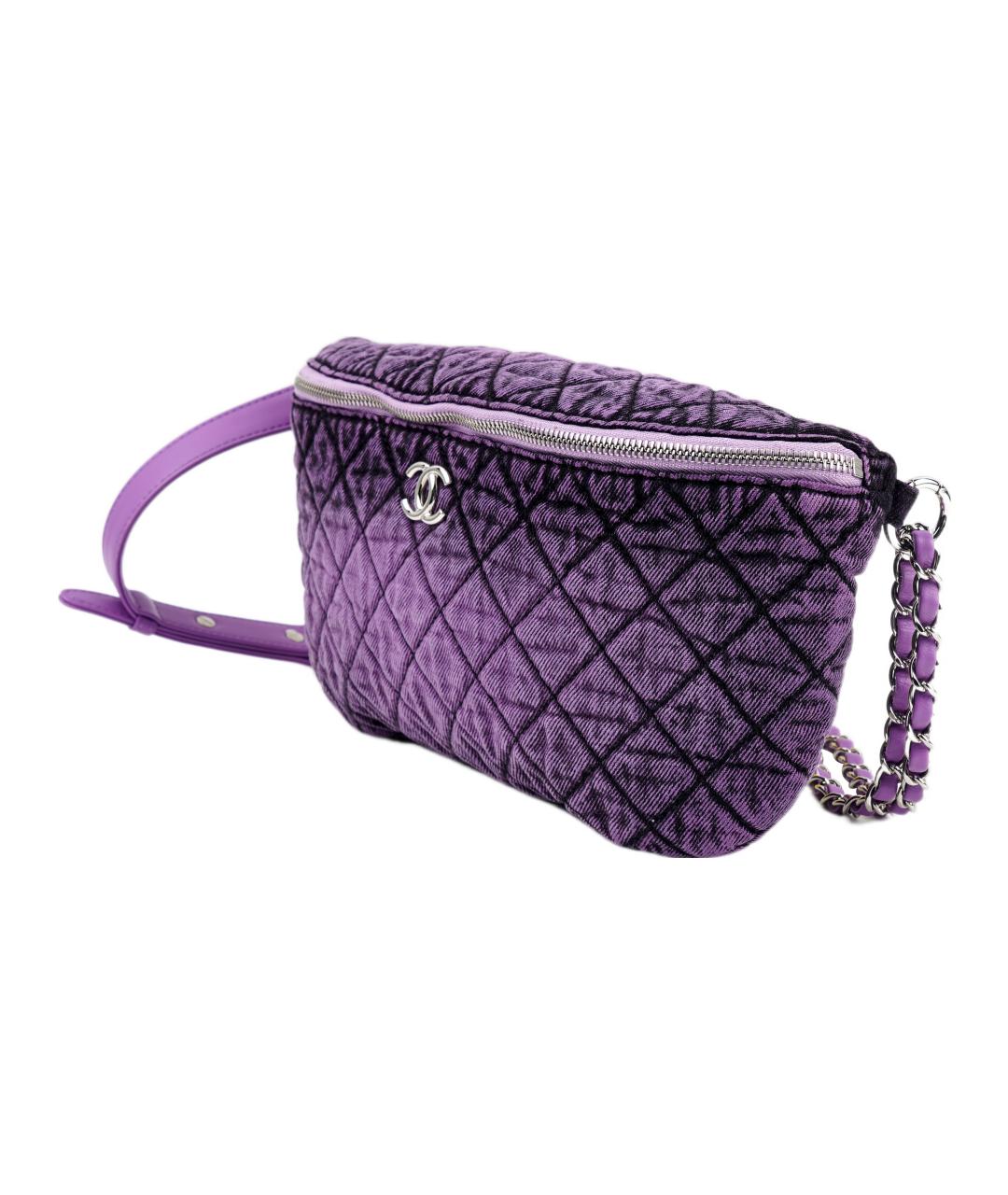 CHANEL Фиолетовая поясная сумка, фото 2