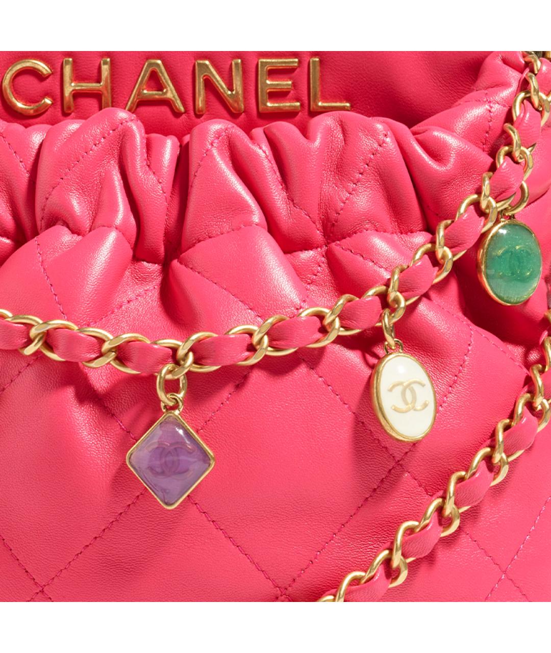 CHANEL Розовая кожаная сумка через плечо, фото 3