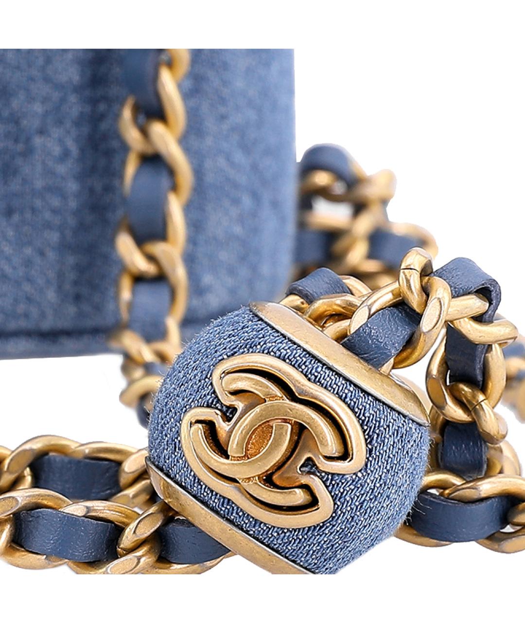 CHANEL Синяя сумка через плечо, фото 6