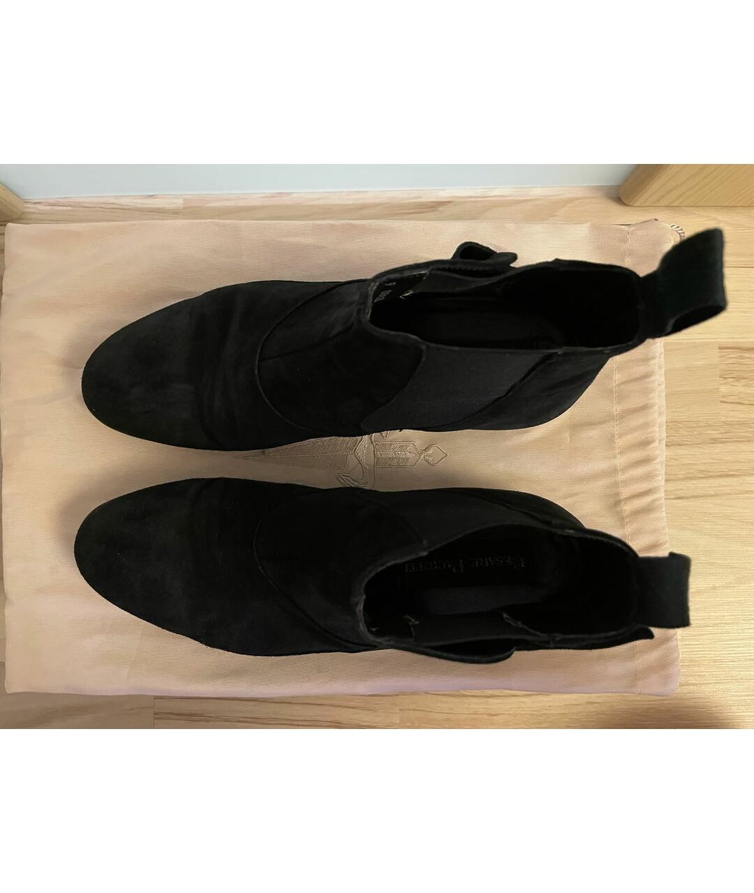 CESARE PACIOTTI Черные замшевые высокие ботинки, фото 2