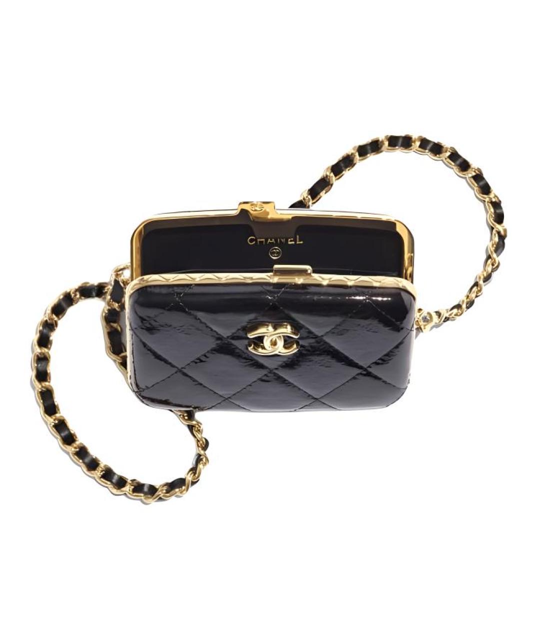 CHANEL Черная кожаная сумка через плечо, фото 3
