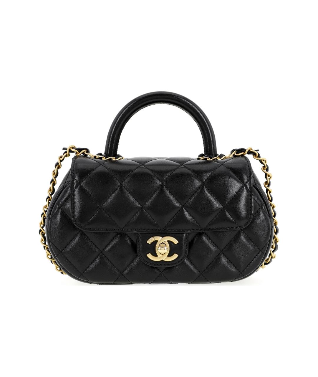 CHANEL Черная кожаная сумка через плечо, фото 1