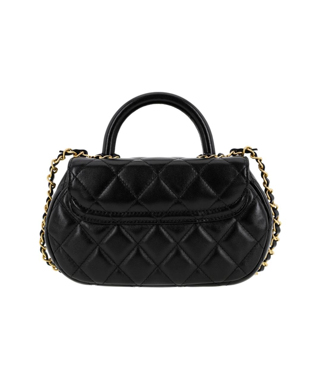 CHANEL Черная кожаная сумка через плечо, фото 4