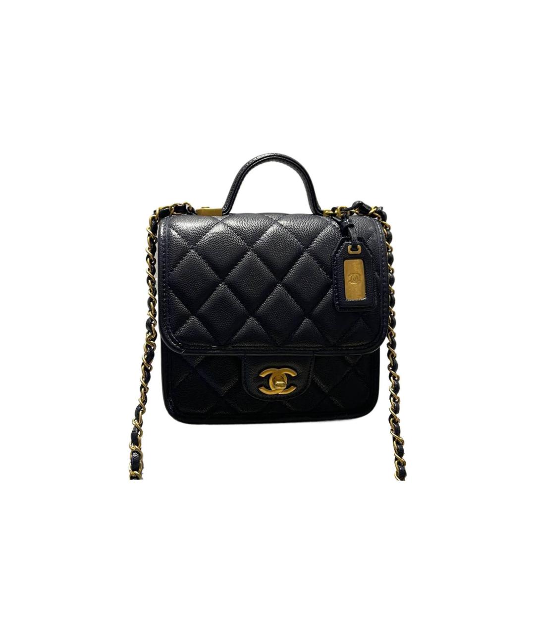 CHANEL Черная кожаная сумка через плечо, фото 1