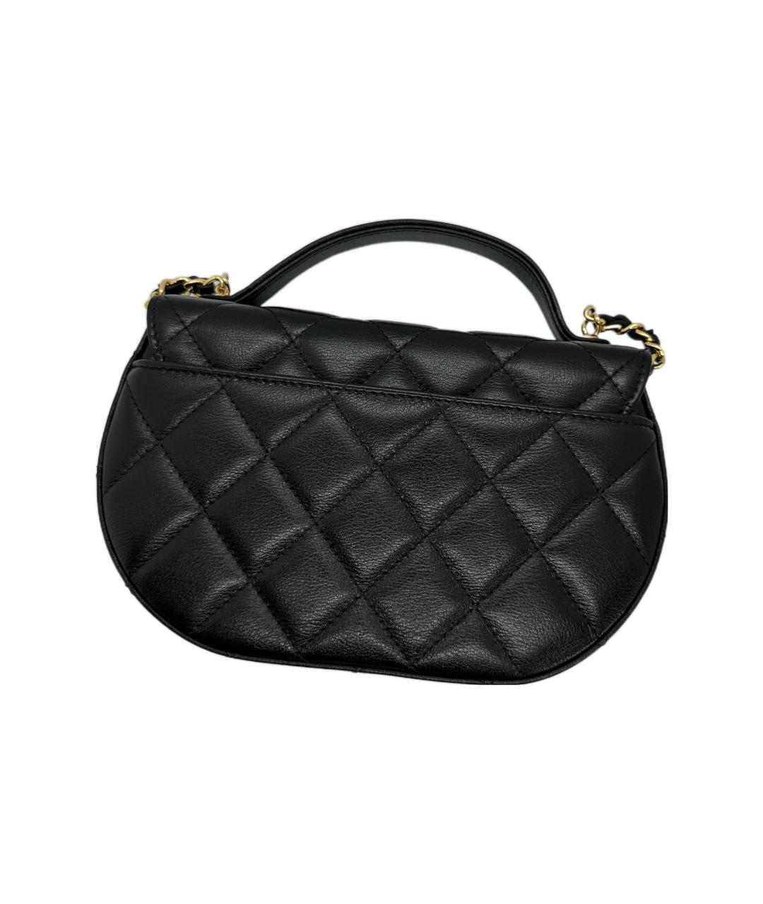 CHANEL Черная кожаная сумка через плечо, фото 5