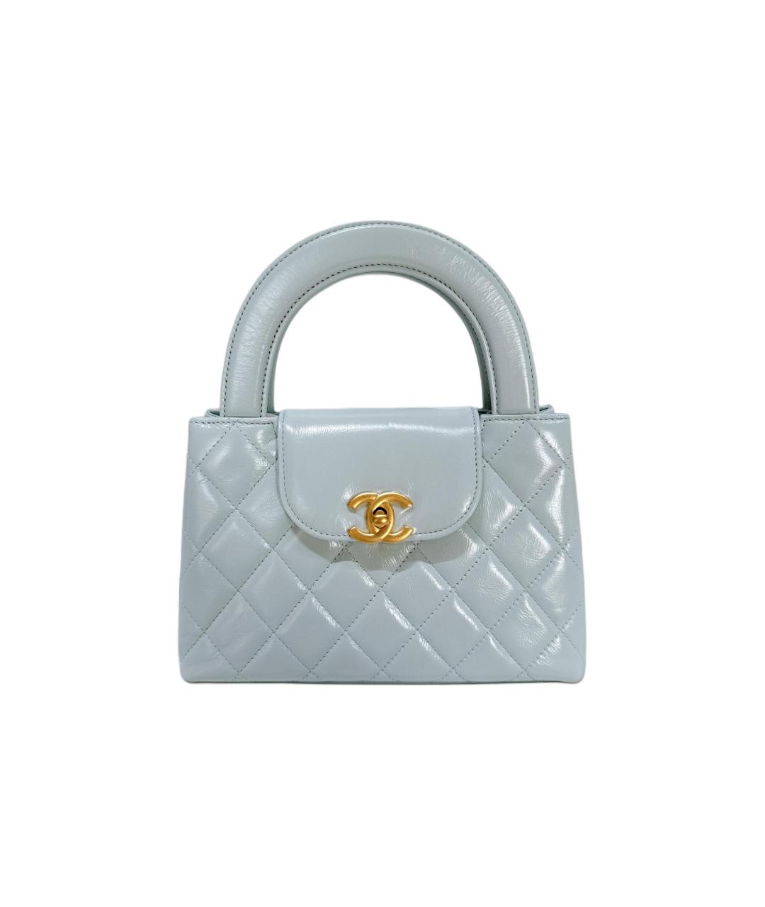 CHANEL Голубая кожаная сумка через плечо, фото 1