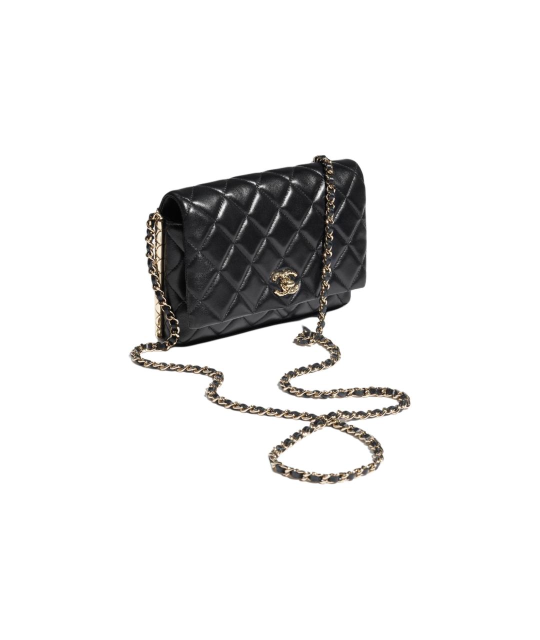 CHANEL Черная кожаная сумка через плечо, фото 2