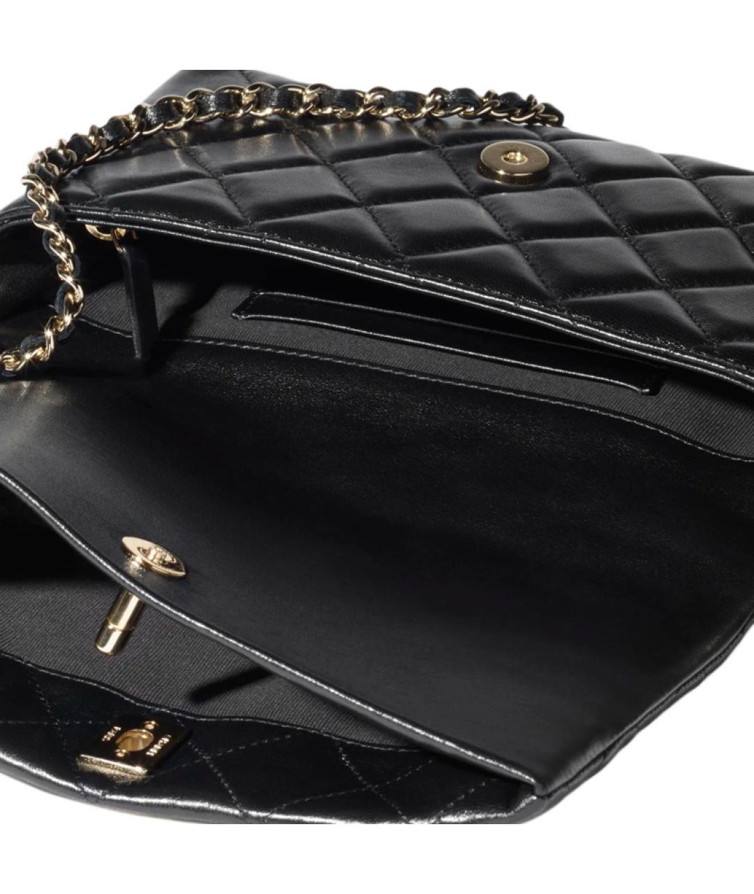 CHANEL Черная кожаная сумка через плечо, фото 4