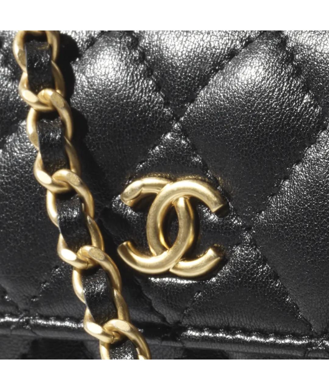 CHANEL Черная кожаная сумка через плечо, фото 4