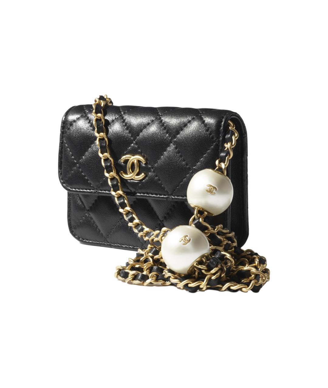 CHANEL Черная кожаная сумка через плечо, фото 3