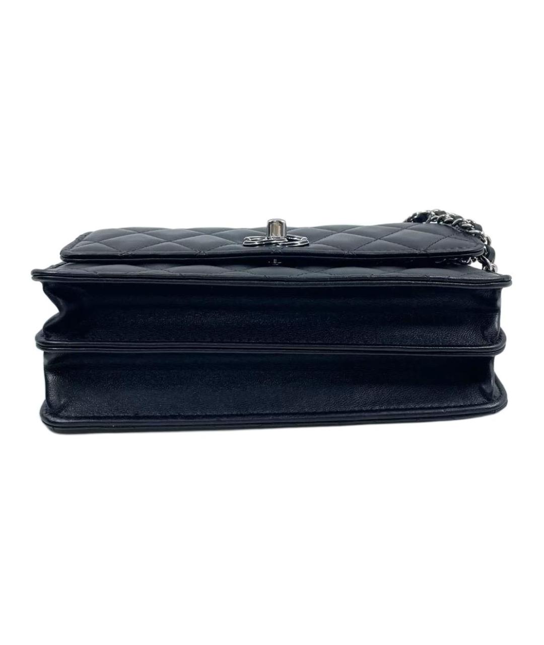 CHANEL Черная кожаная сумка через плечо, фото 4