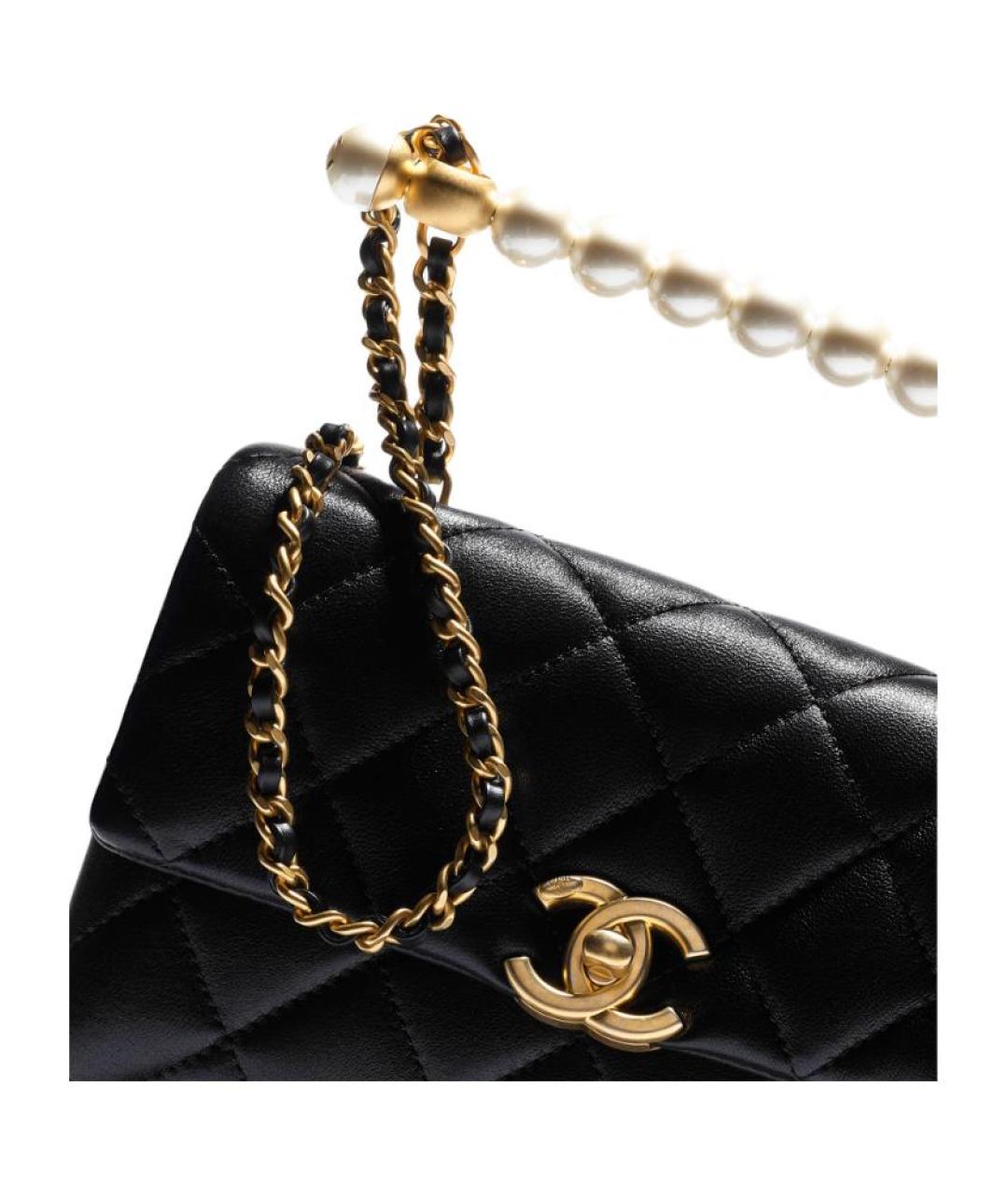 CHANEL Черная кожаная сумка через плечо, фото 4