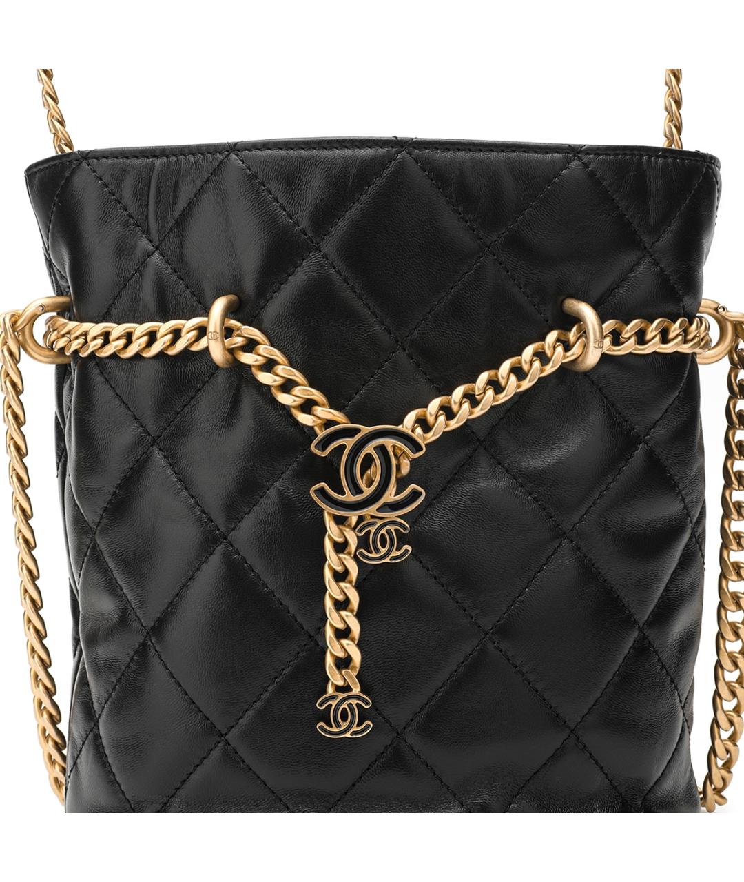 CHANEL Черная кожаная сумка через плечо, фото 5