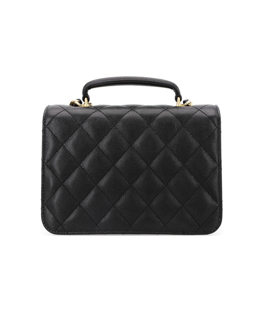 CHANEL Черная кожаная сумка через плечо, фото 3
