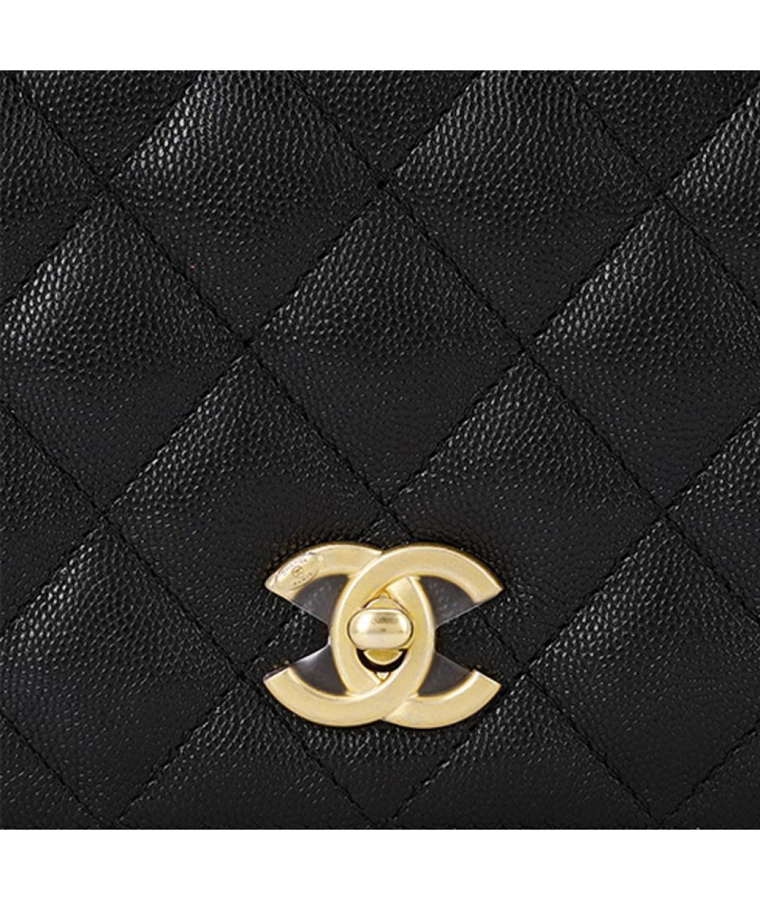 CHANEL Черная кожаная сумка через плечо, фото 5