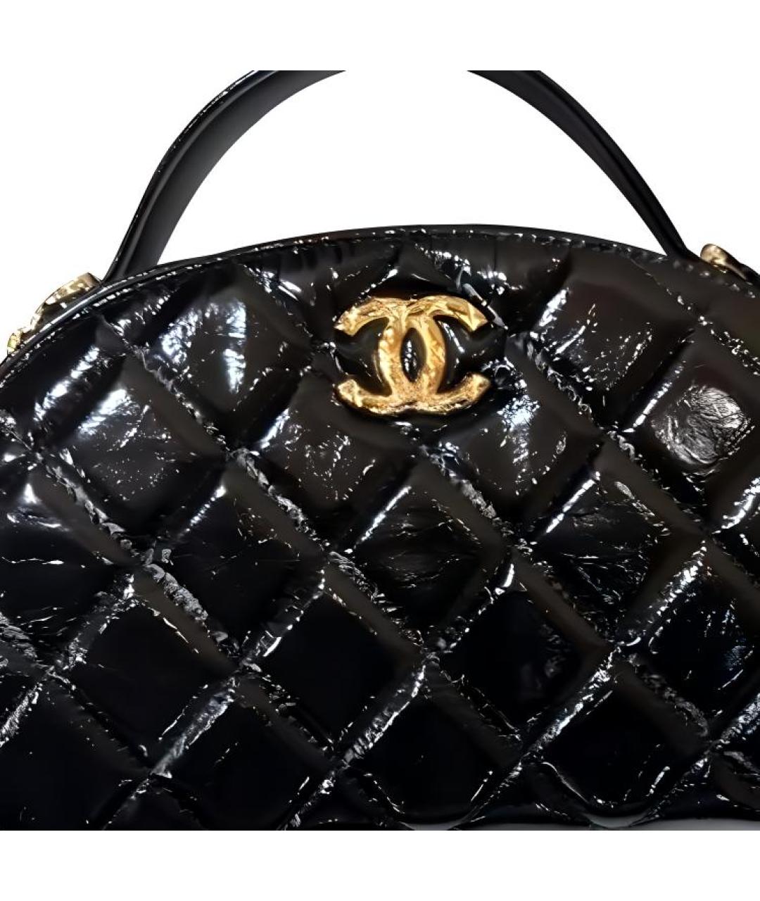 CHANEL Черная кожаная сумка через плечо, фото 2